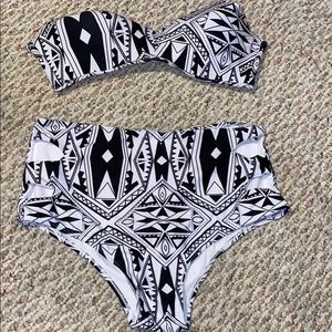 High wasted bathing suit